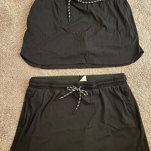 Black Athletic Drawstring Skort
